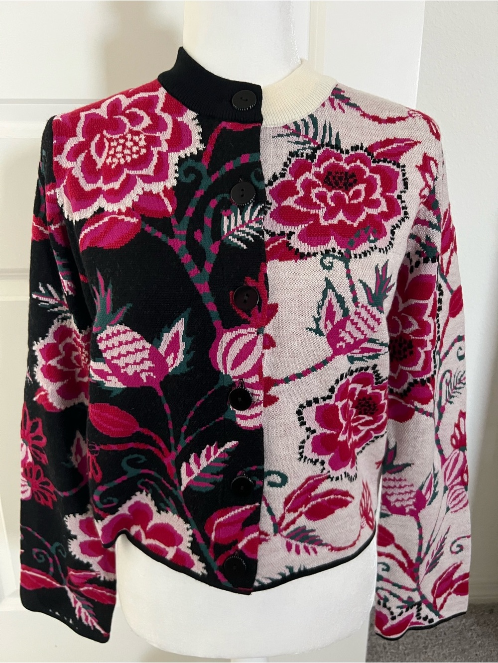NWT Farm Rio Mixed Winter Garden Knit Cardigan XS - Picture 5 of 12